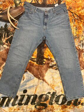 Wrangler Authentics Jeans Men’s 38x30 Classic Straight Fit Denim Light Wash 100%